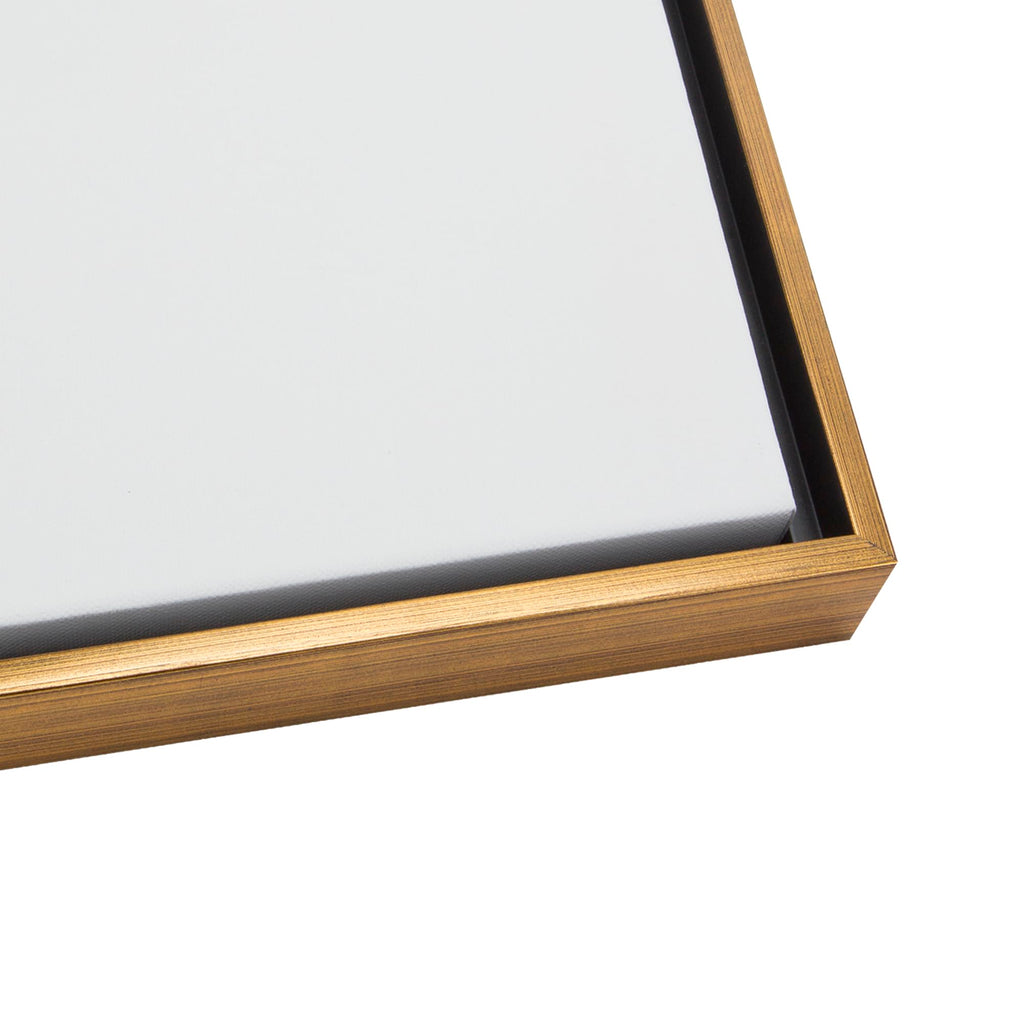 Illusions Floater Frame For 3/4" Deep Canvases - 20x20 Antique Gold/Black - For Galleries & Home Decor - Wood