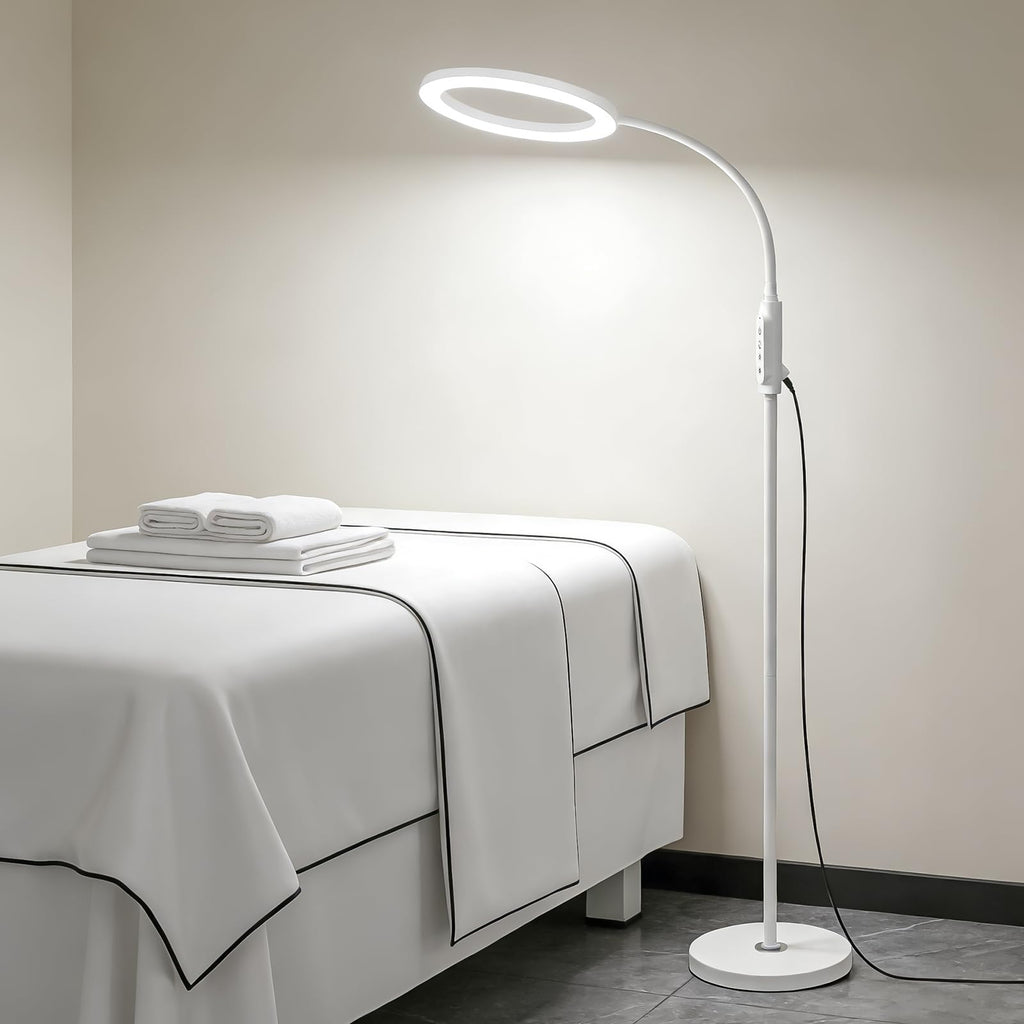 Supe Bright 24W Dimmable LED Floor Lamp with Remote Touch Control Adjustable Gooseneck Standing Light for Reading