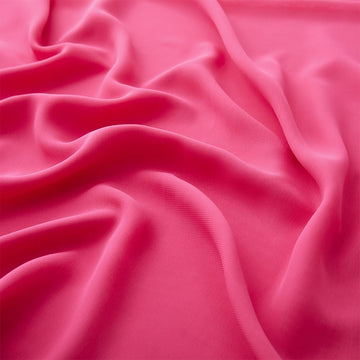 Hot Pink Chiffon Fabric by The Yard, 60" Wide, 1 Yard