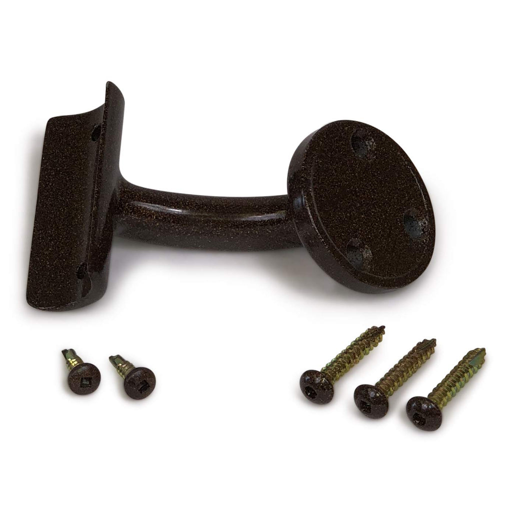 CHR 3' Handrail Section with Returns - Speckled Walnut - Easy to Install Stair Hand Rails - USA Made, ADA Compliant