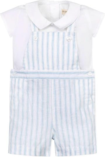 Kids' Layette Baby Boy Woven Bodysuit and Overall Piece Set