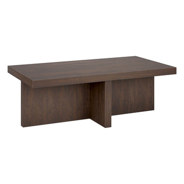 44" Scandinavian Coffee Table, Rich Brown
