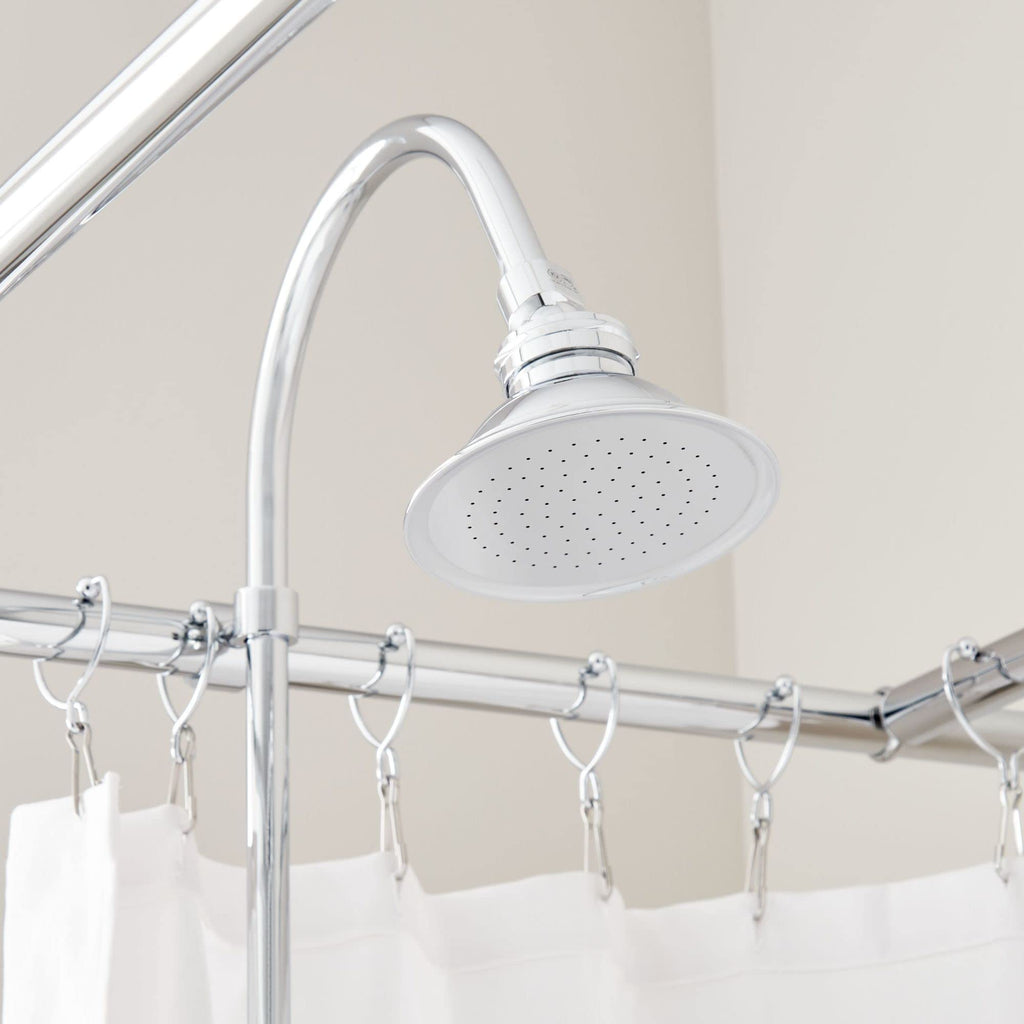 Retrofit Showers Trim Package with 4-7/8" Shower Head and Hand Shower Conversion Kit - 60" x 27" Ring - Rough In