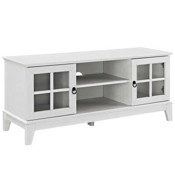 Isle Coastal Contemporary 47 Inch TV Stand in White
