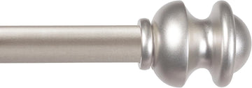 Kendall Standard Decorative Window Curtain Rod, KN71716, (71cm-122cm), 5/8" (15.8mm) diameter, Brushed Nickel