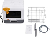 Portable Countertop Dishwasher Compact Dishwasher,3 Washing Programs,75°C Hot Air Drying,360° Rotating Spray