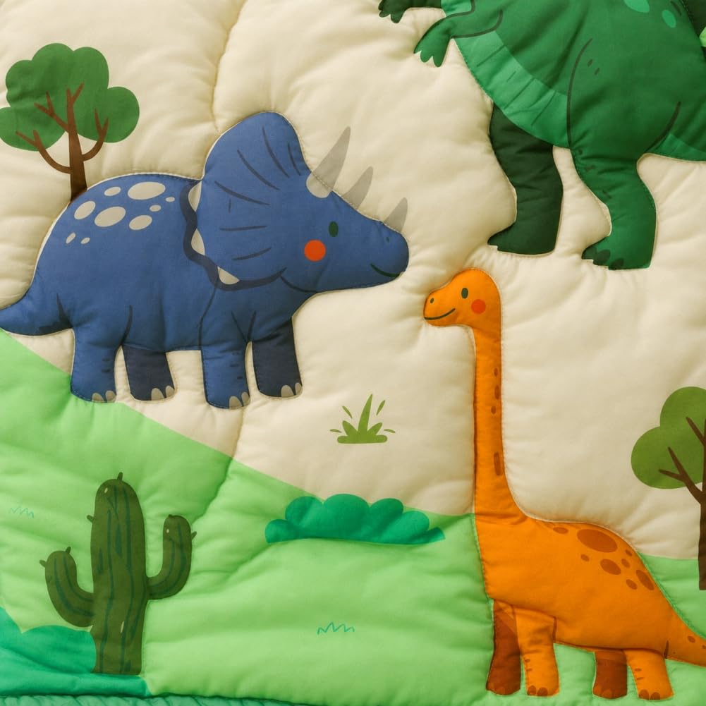 Baby Crib Bedding Set Dinosaur Neutral Nursery Comforter Bed Sets for Boys