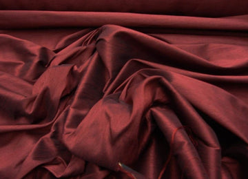 Wine Shantung Dupioni Fabric Per Yard