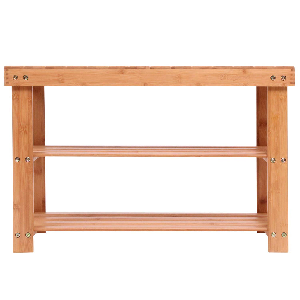 Natural Bamboo Shoe Rack Bench Shoe Organizer Entryway Seat Storage Shelf Hallway Furniture