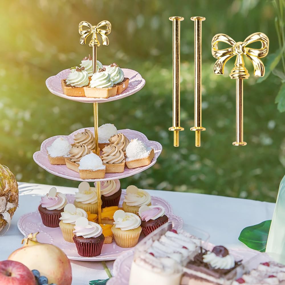 4Sets Elegant DIY 3-Tier Tray Cake Stand Hardware Kit for Display - Set of 4