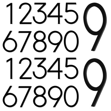 Black 6 Inch Acrylic House Number 2 Set, Classic Style