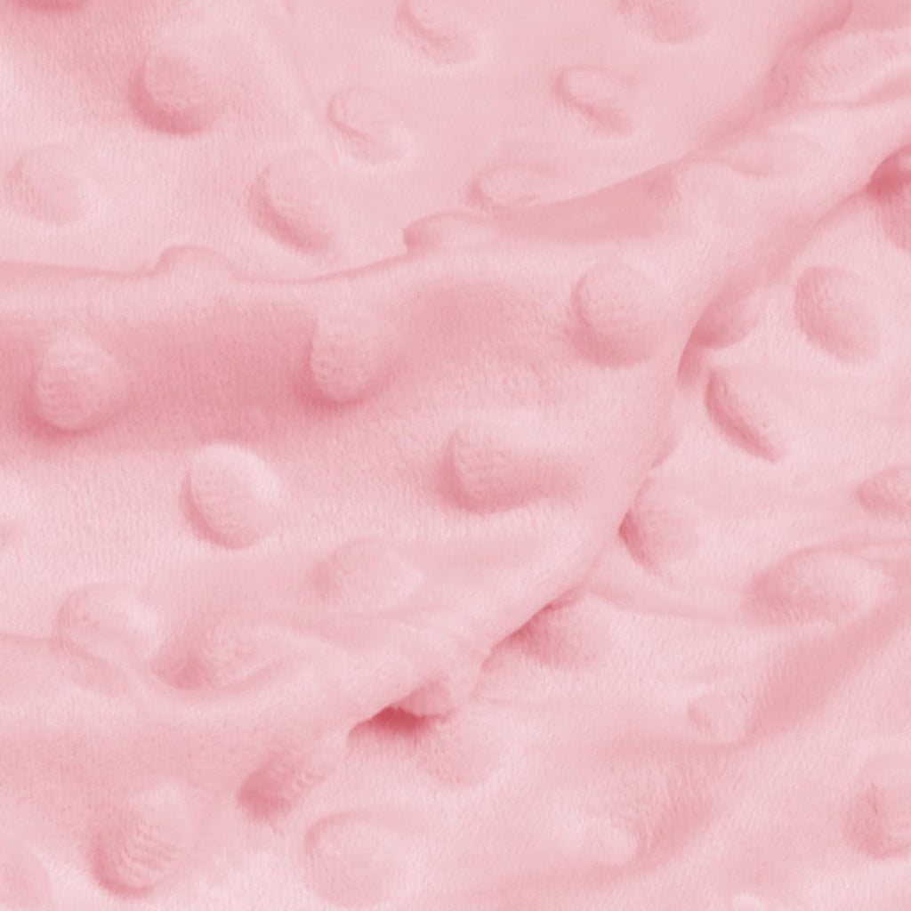 1 Yard Minky Dot Fabric 60 Inch Wide Fleece Plush Pink