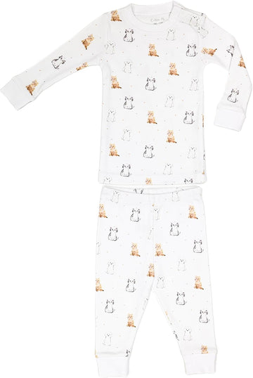 Two Piece Lounge Pants Set Snug-fit 100% Peruvian Pima Cotton - Baby Unisex