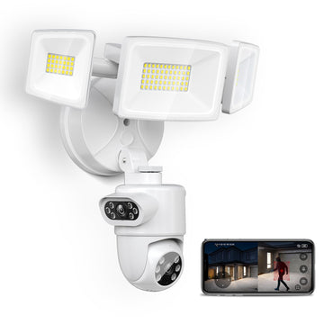 360° Dual-Lens Security Floodlight Camera, Auto Tracking, 4MP
