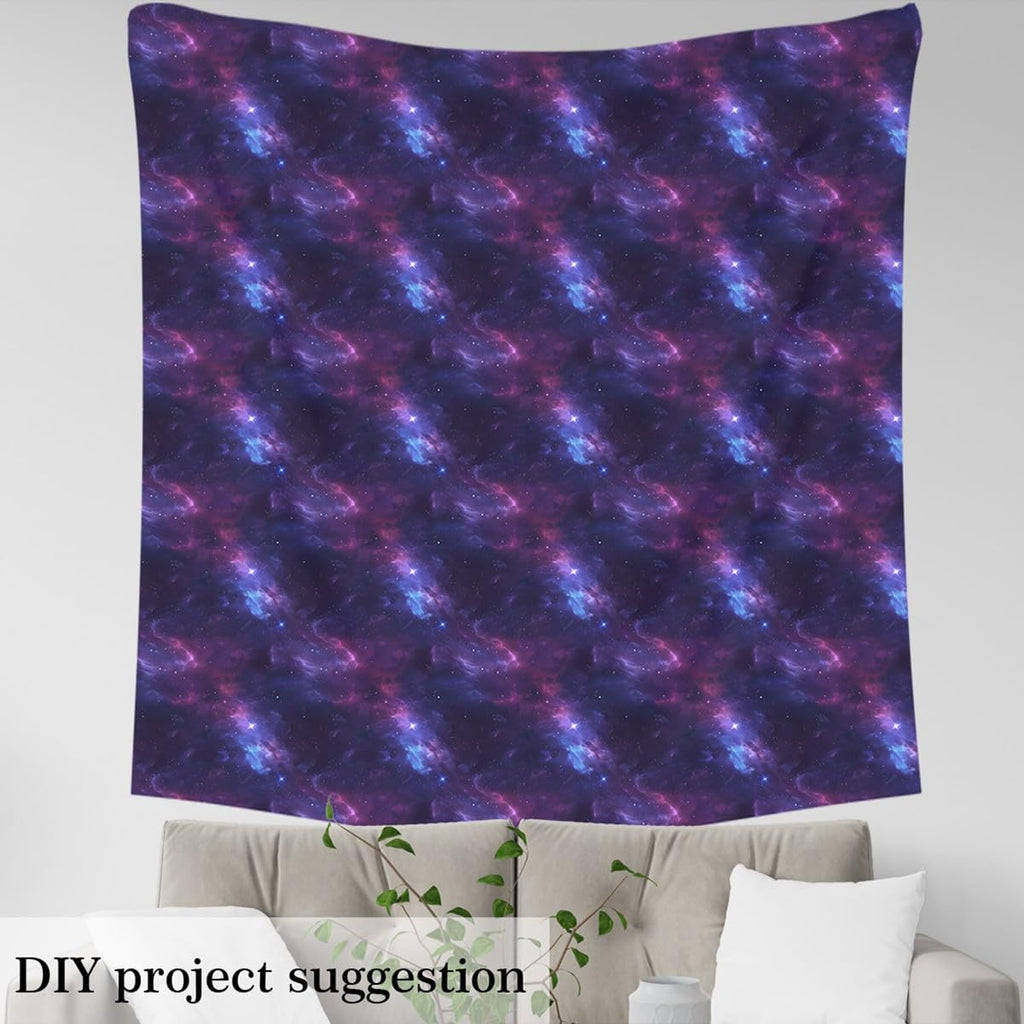 Outer Space Fabric by The Yard 3 Yards Galaxy Soft Flannel Decorative Fabric for Boys Girls Universe Planet Printed