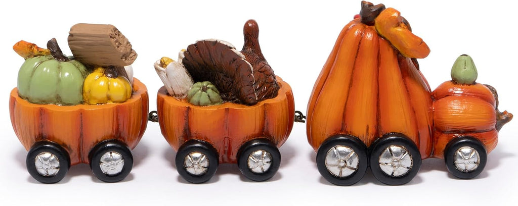 Fall Pumpkin Train Decoration Indoor,Thanksgiving Gnome Centerpiece