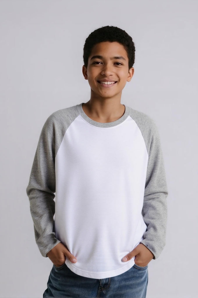 Baby Boys Long Sleeve Tops Tees Shirts Cotton Casual Crewneck T-Shirts White Grey Yellow 4 Packs Months