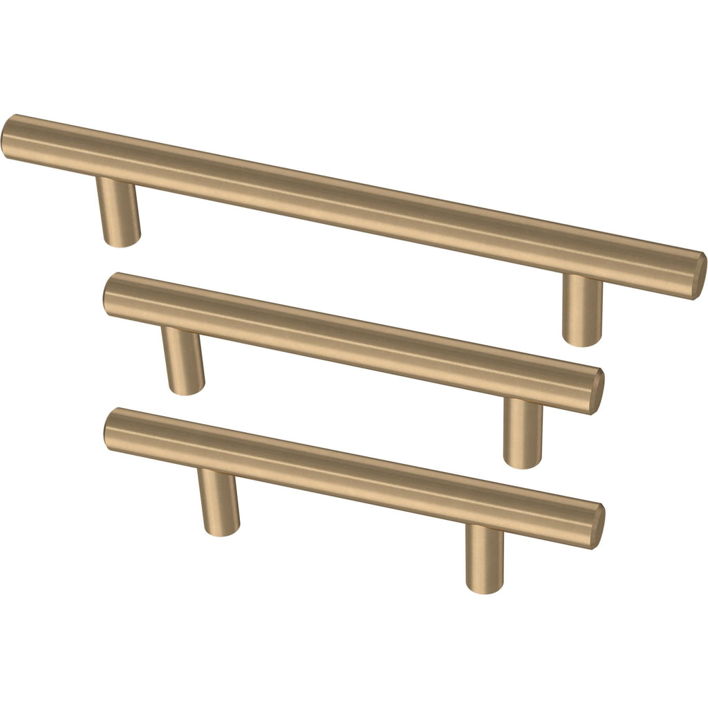 ) - Champagne Bronze Cabinet Handles, 5-1/16 Inch Hole Center, Modern Pulls for Drawers, Kitchen Cabinet Door