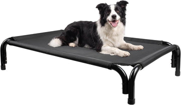 Raised Dog Bed for Large Dogs, Heavy Duty Washable Dog Bed for Indoor Outdoor Use, Extra Large Dog Cot with Dual-Tube