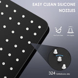 16 inch Matte Black Large Rain Shower Head