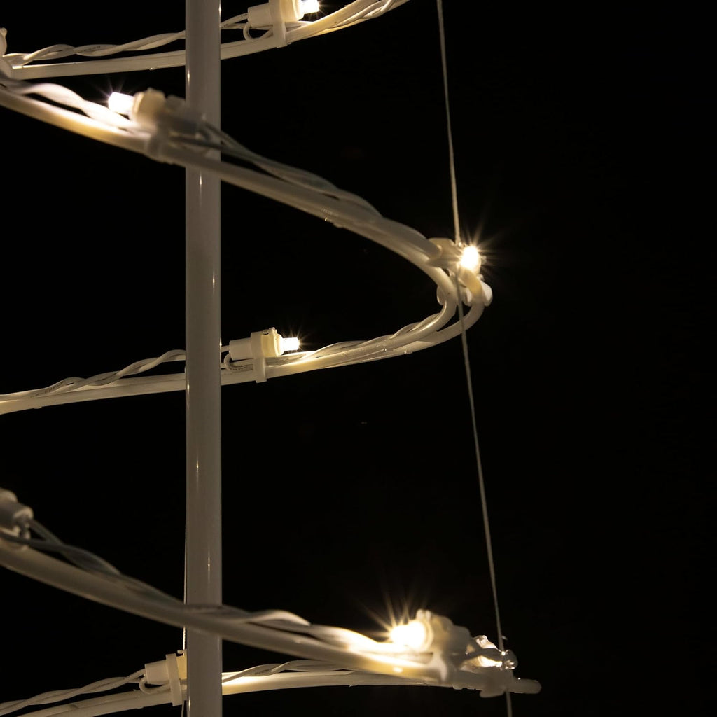 LED Lighted Spiral Outdoor Christmas Tree - 6' - Warm White Lights