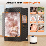 Portable Steam Sauna, Large Sauna Box, Portable Sauna for Home, Sauna Tent with 3L 1200W Steamer, 15 Levels