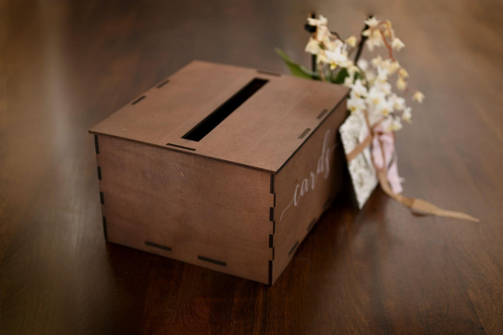 Rustic Wood Card Box | Wedding Gift Card Holder | Wooden Box for Weddings Parties and Special Occasions | Large