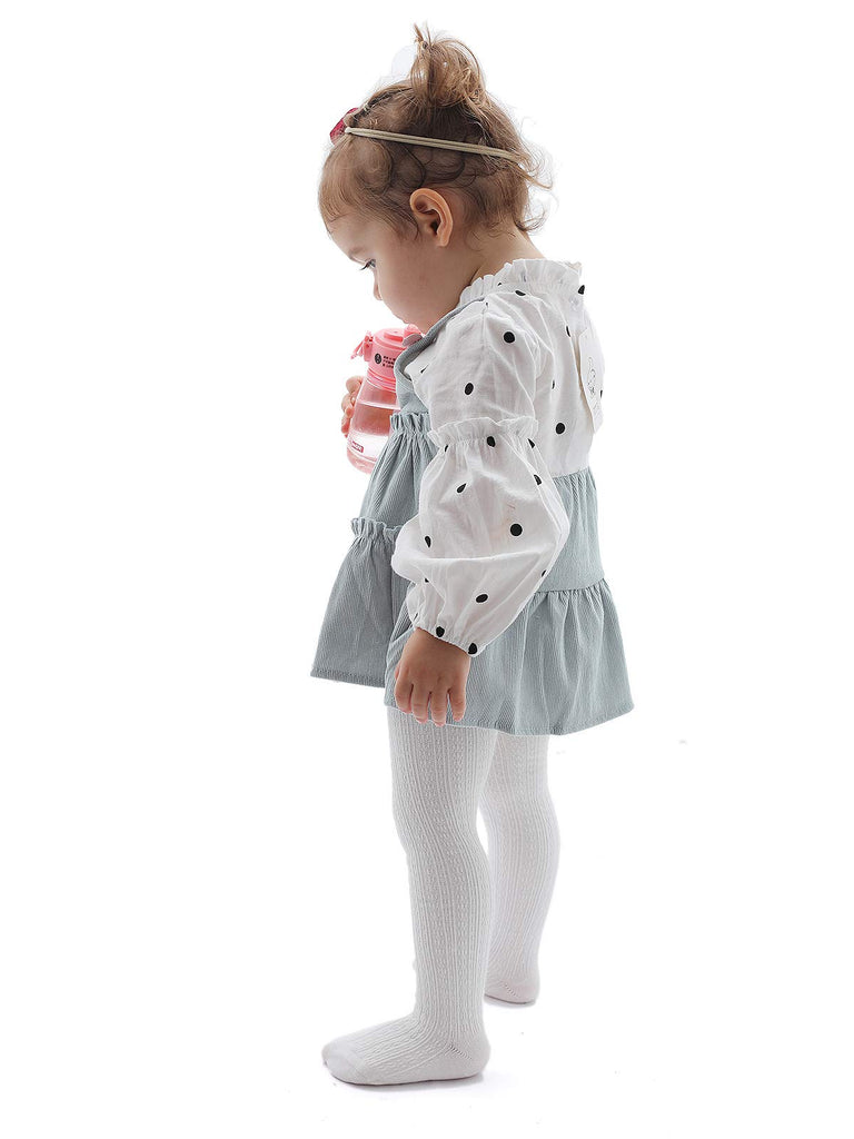 Baby Tights Newborn Girl Footed Leggings Black White Gray
