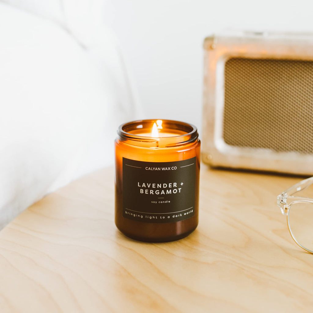 Lavender & Bergamot Scented Candle - 57 Hour Burn