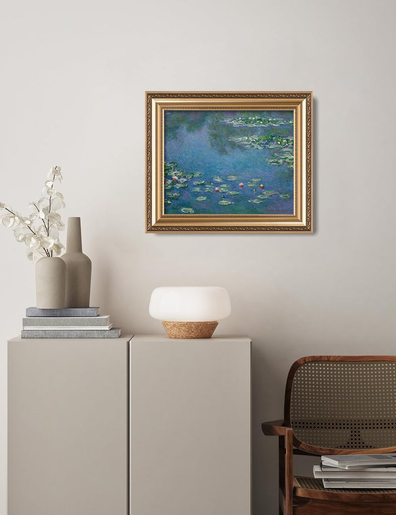 Monet Water Lilies Wall Art Framed, 1906, Image Size 20x16 in