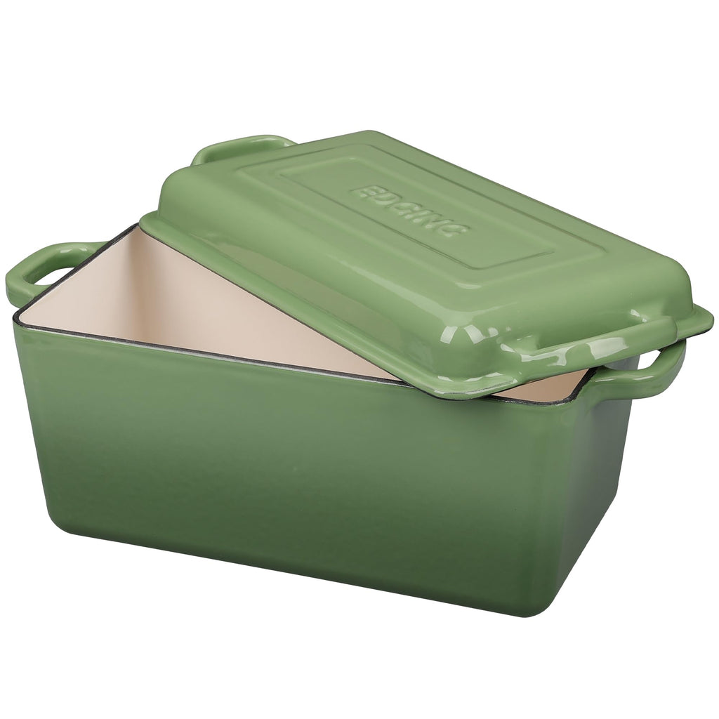 Enameled Cast Iron Dutch Oven, Oblong Bread Oven for Sourdough Bread Baking, Baking Pan, Dual Handles, Oven Safe, 4