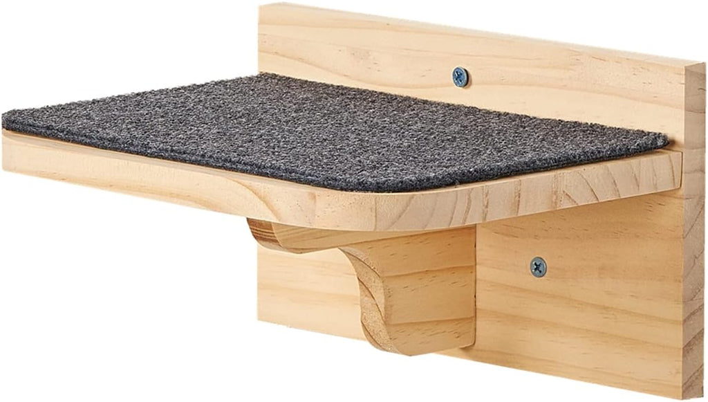 9.8" x 7.1" Solid Wood Wall Mounted Large Cat Step, Cat Wall Furniture, Shelves Stairs Perch