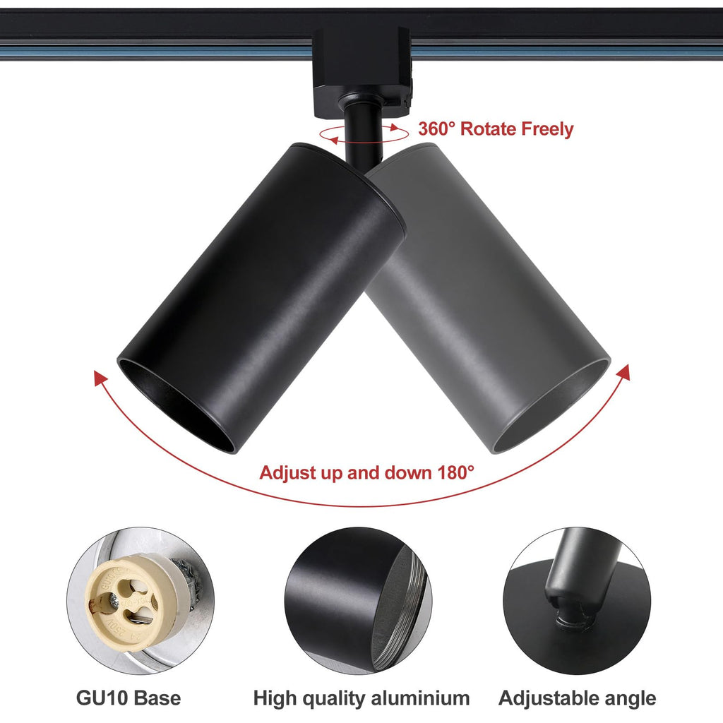 LED Track Lighting Kit with 6.6FT H Type Track Lighting Rails and Floating Canopy Connector, Modern Kitchen