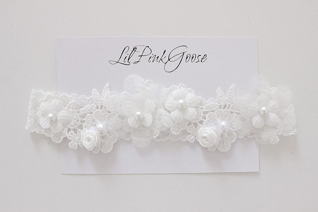 Baby Girls White Lace Baptism Shoes and Headbnad Set Toddler Wedding Dress Shoes Set