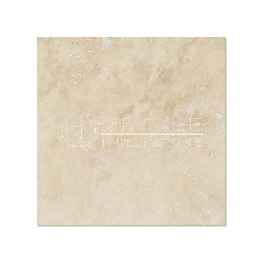 Ivory (Light) Travertine 4 X 4 Field Tile, Filled & Honed