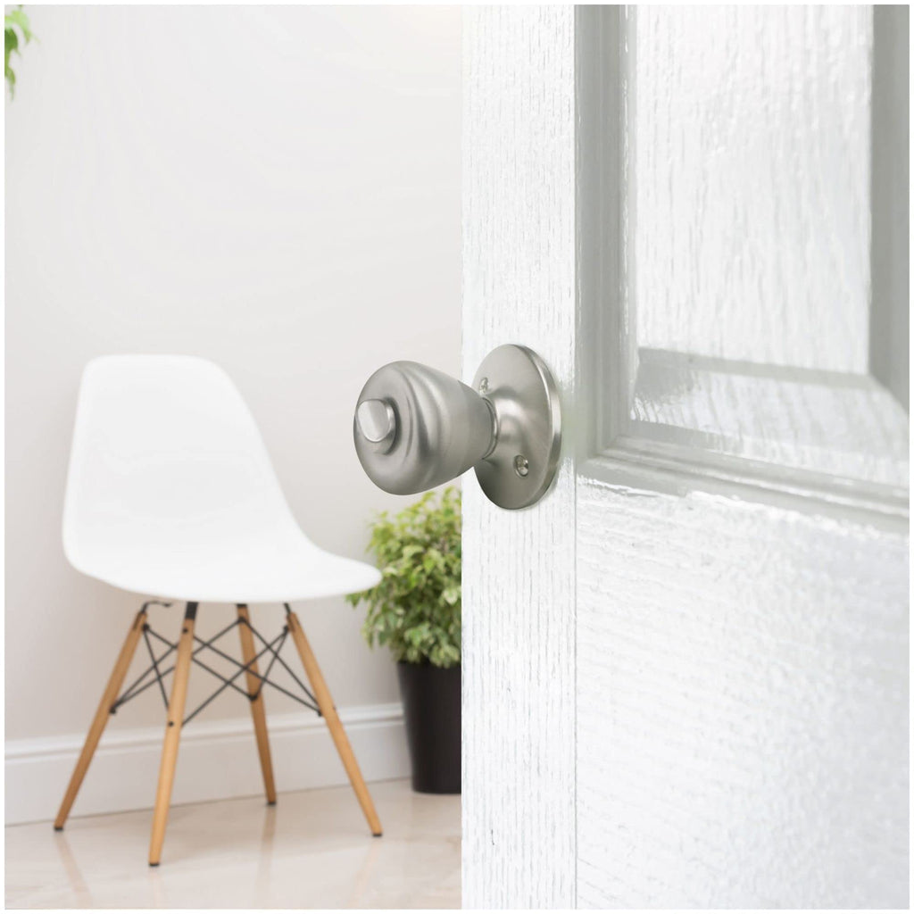 Tulip Privacy Door Knob, Satin Nickel