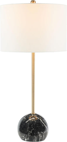 SAFAVIEH Lighting Collection Kyrene Contemporary Gold/Black Marble 32-inch Table Lamp (LED Bulb Incl