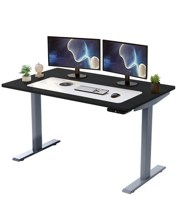 Rise UP Dual Motor Electric Standing Desk 48x30 Black Desktop Premium Ergonomic Adjustable Height sit Stand up Home