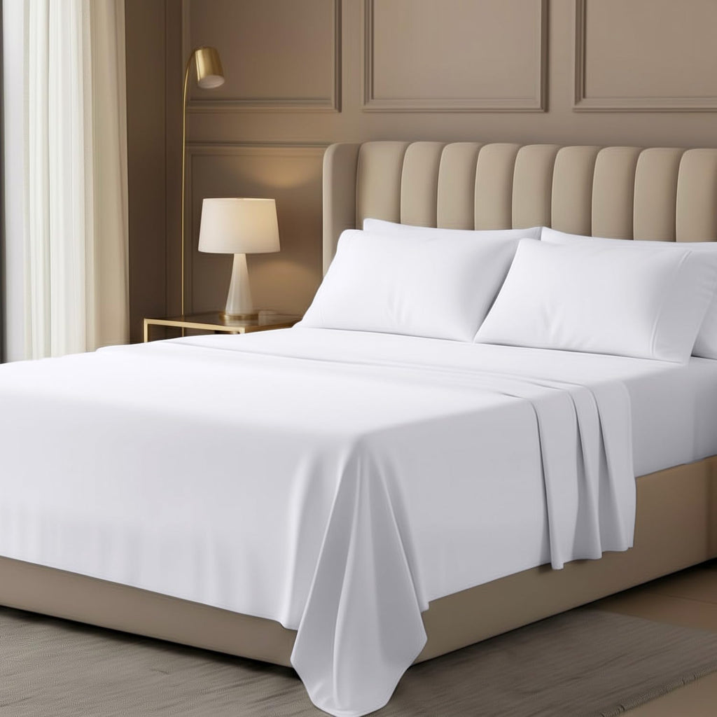 Hotel Queen Sheet Set - 4 Piece Luxury Bedding Sheets, Deep Pocket Soft & Breathable Microfiber Bed Sheets, 1 Fitted