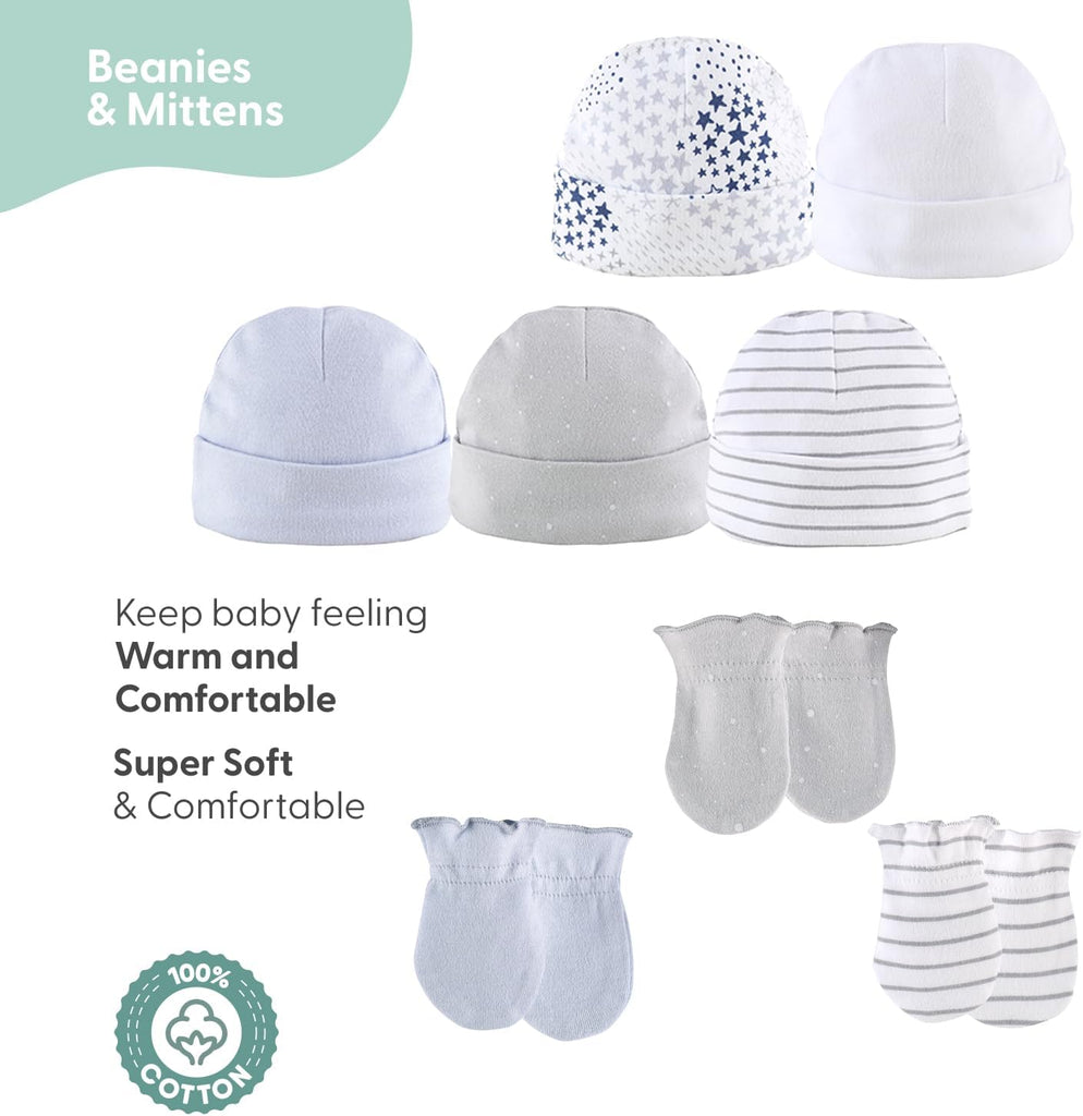 Baby Layette Gift Set for Baby Boys or Girls - 23 Piece New Born Unisex Gift Set, Clothes & Newborn Essentials Must