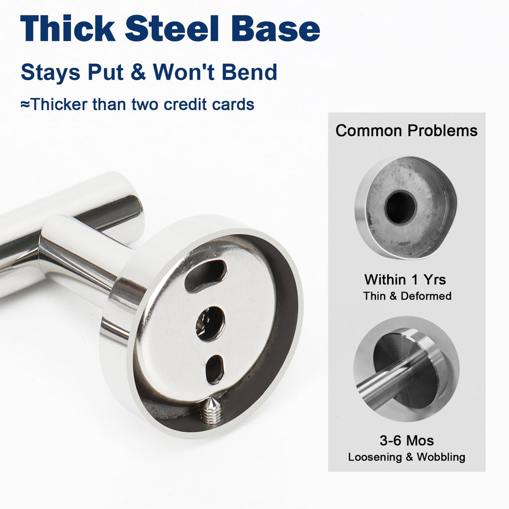 Bathroom Toilet Paper Holder, Premium Stainless Steel Rustproof Wall Mounted Toilet Roll Holder (3 Pack