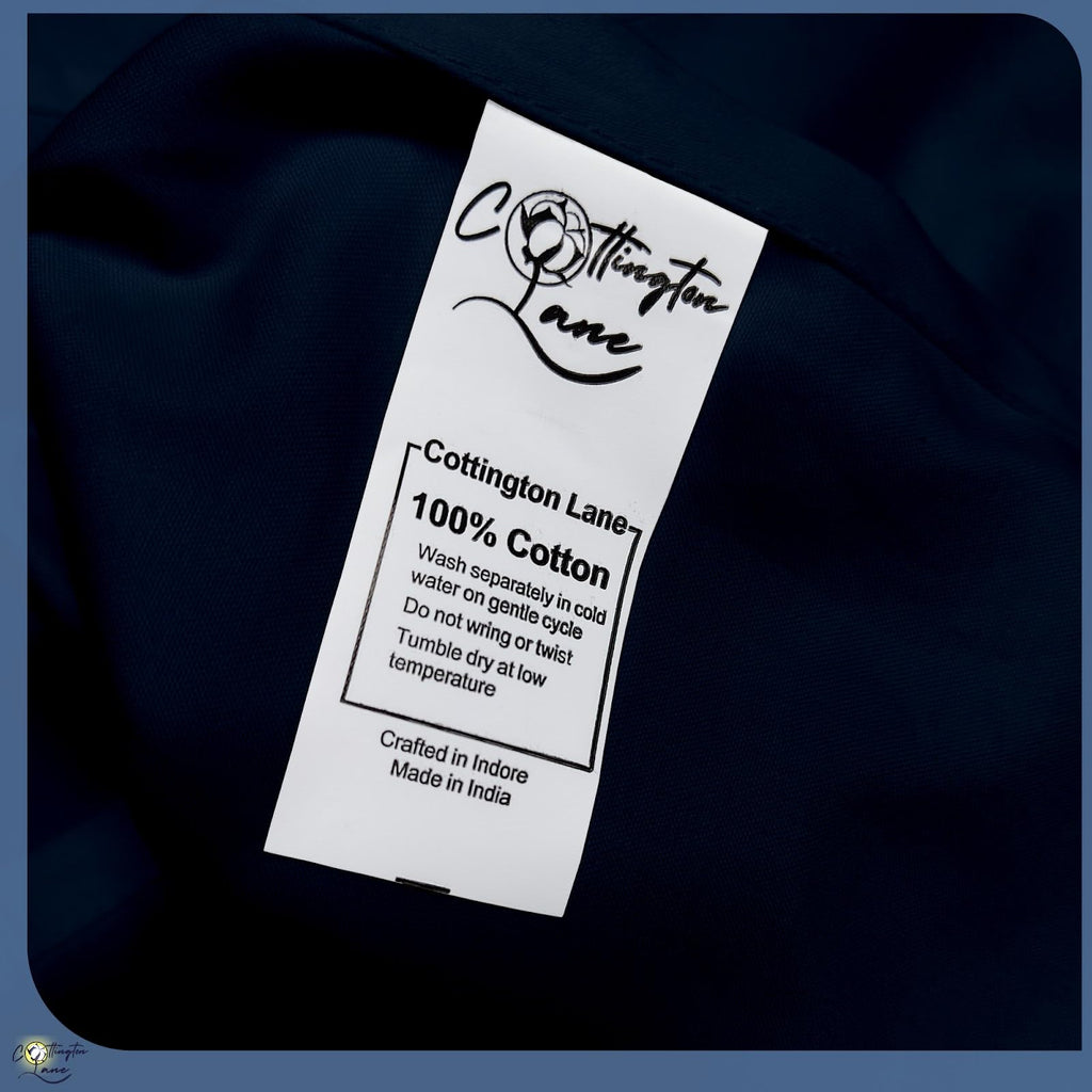 Olympic Queen Sheets, 4 PC 100% Cotton, 16" Deep, Navy Blue