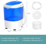 Portable Washing Machine, Mini Washer and Spinner Combo, 5.5lbs Washing Capacity, Semi-automatic Compact Laundry