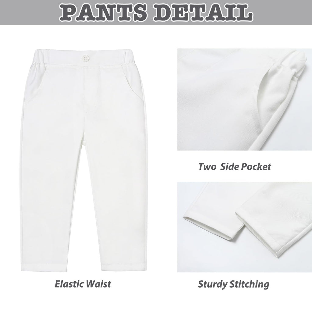 Baby Boy Suit Set Infant Tuxedo Formal Outfit Ivory White