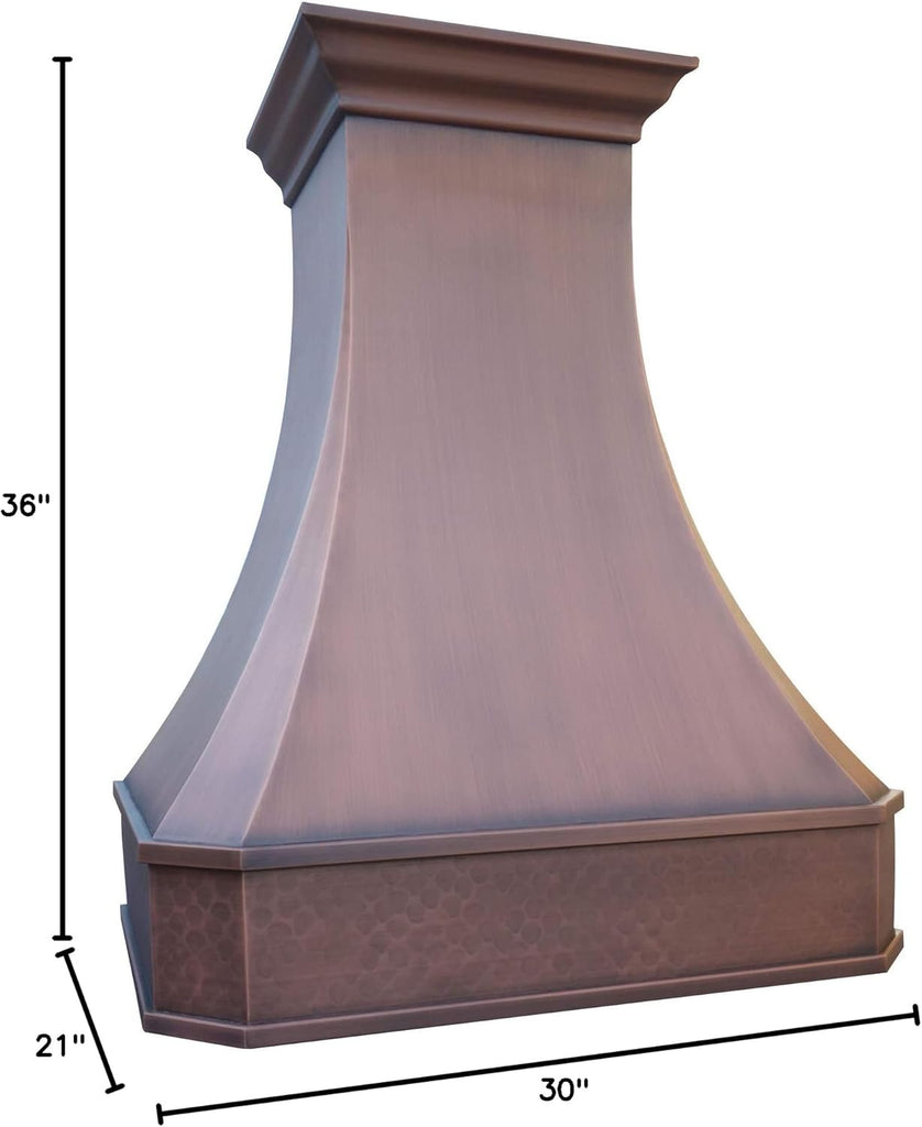 30 Inch Copper Range Hood Insert