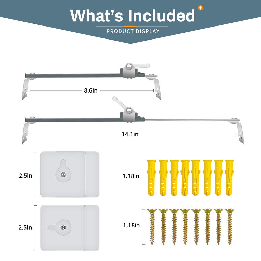 Metal TV Safety Straps, TV Anchors for Baby Proofing to Prevent Forward or Backward Tipping, TV Straps Safety for