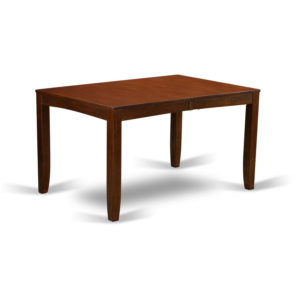 West Furniture 6 Piece Kitchen Table Set Contains a Rectangle Dining Table with Butterfly Leaf and 4
