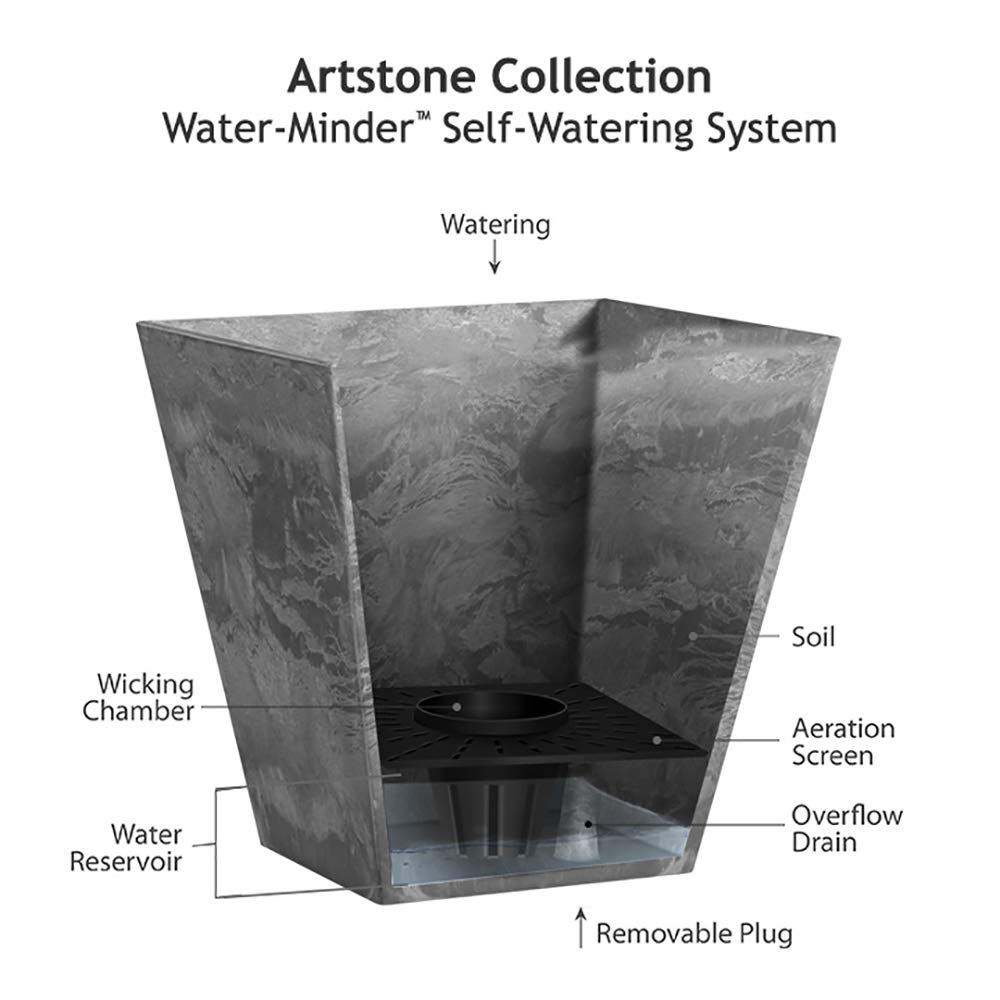 ArtStone 35350.01 Ella Tall Planter Grey 35.5-inch