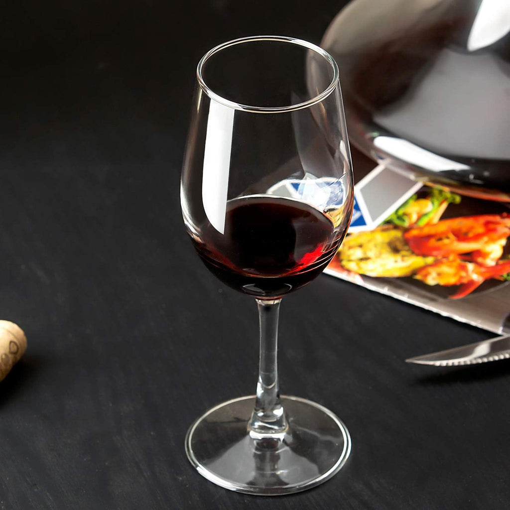 12 Ounce - Set of 12, Classic Durable Red/White Wine Glasses