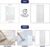 36in x 84in MDF Sliding Barn Door with 6.6ft Barn Door Hardware Kit & Handle, Pre-Drilled Holes Easy